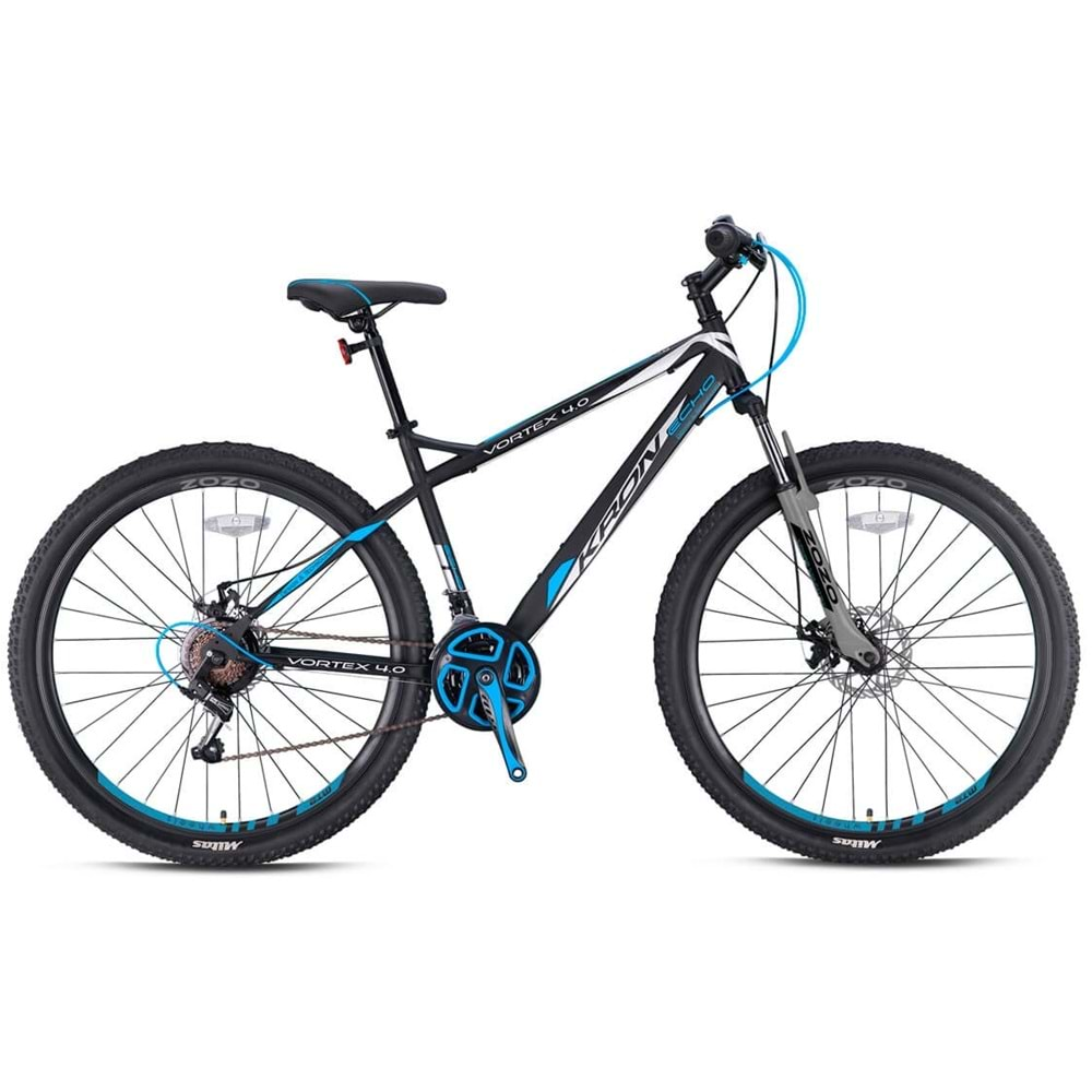 KRON VORTEX 4.0 27,5 MTB 16 İNÇ 21 VİTES M.DİSC MAT SİYAH KOYU TURKUAZ GRİ