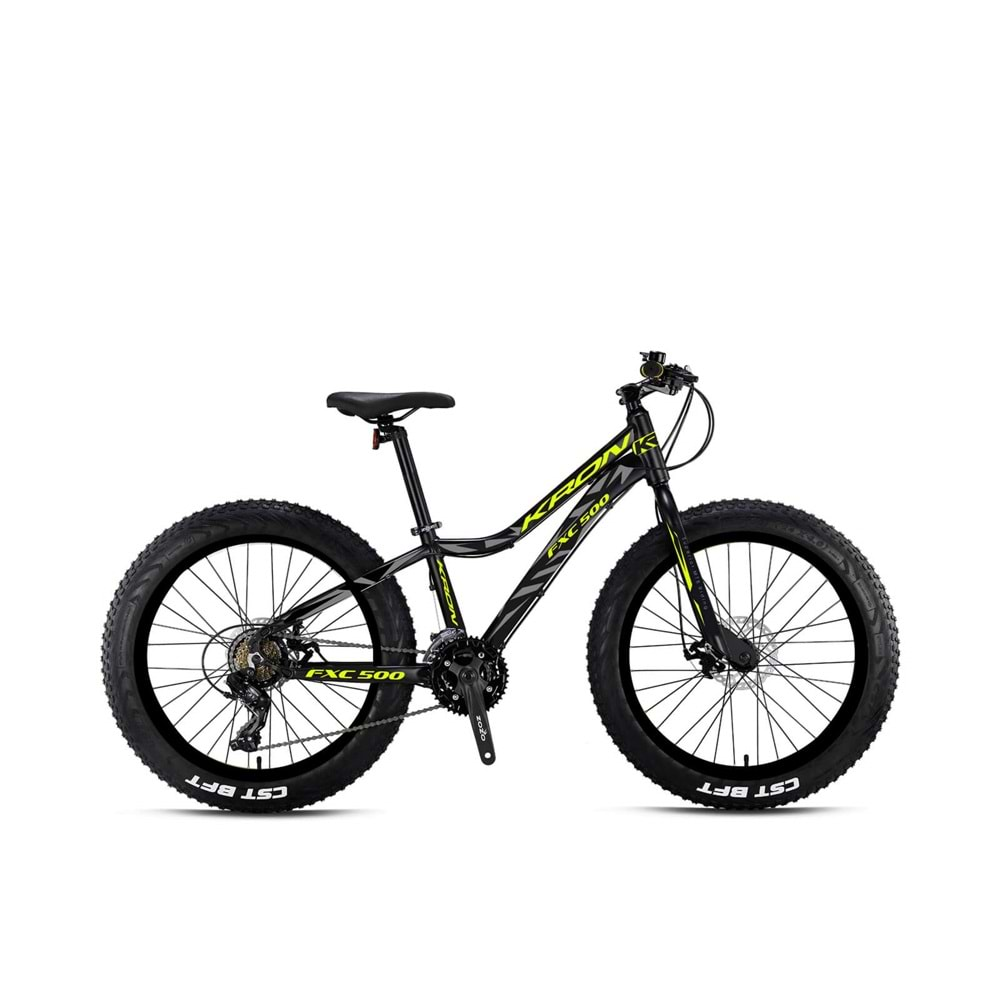 KRON FXC 500 24 JANT MTB 13 INC 21 VİTES MDİSC MAT SİYAH NEON SARI GRİ