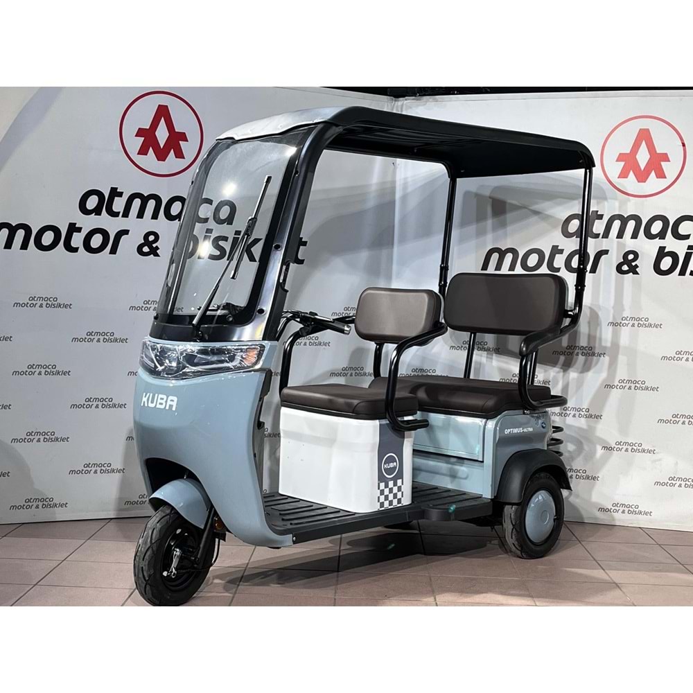 KUBA OPTIMUS ULTRA ÜÇ TEKERLEKLİ ELEKTRİKLİ MOPED GRİ