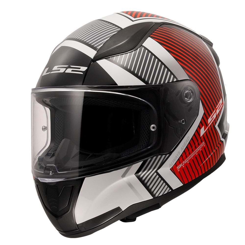 LS2 RAPID 2 EXTRA BEYAZ-KIRMIZI