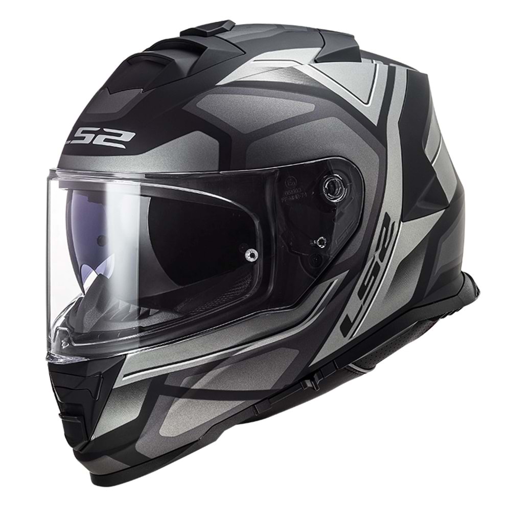 LS2 STORM 2 FASTER MAT TITANIUM KASK L