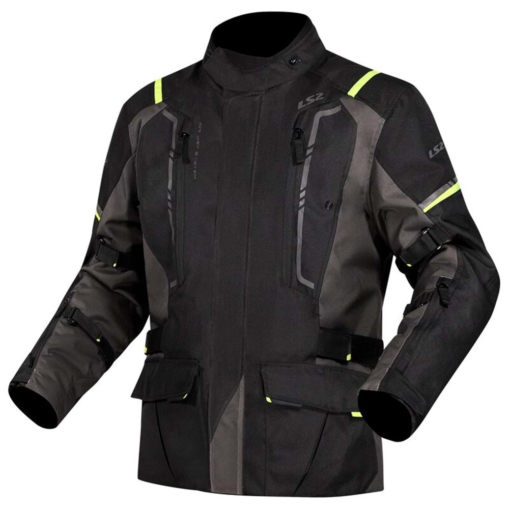 LS2 NARVIK MONT GRİ-SİYAH-NEON SARI 3XL