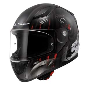 LS2 RAPID 2 CLAWN M.SİYAH-KIRMIZI KASK XXL