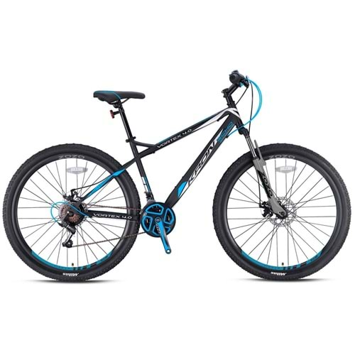 KRON VORTEX 4.0 27,5 MTB 16 İNÇ 21 VİTES M.DİSC MAT SİYAH KOYU TURKUAZ GRİ