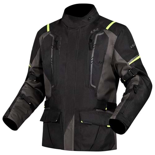 LS2 NARVIK MONT GRİ-SİYAH-NEON SARI XXL