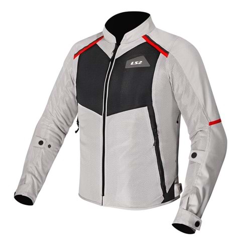 LS2 BREEZE MONT GRİ-SİYAH-KIRMIZI XL