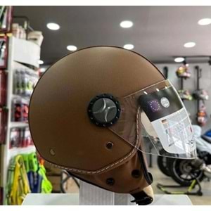 SWAY DERİ YARIM KASK XL